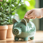 Steuerberatung Reindl, Hergenröder und Partner - Hand wirft Geld in ein grünes Sparschwein